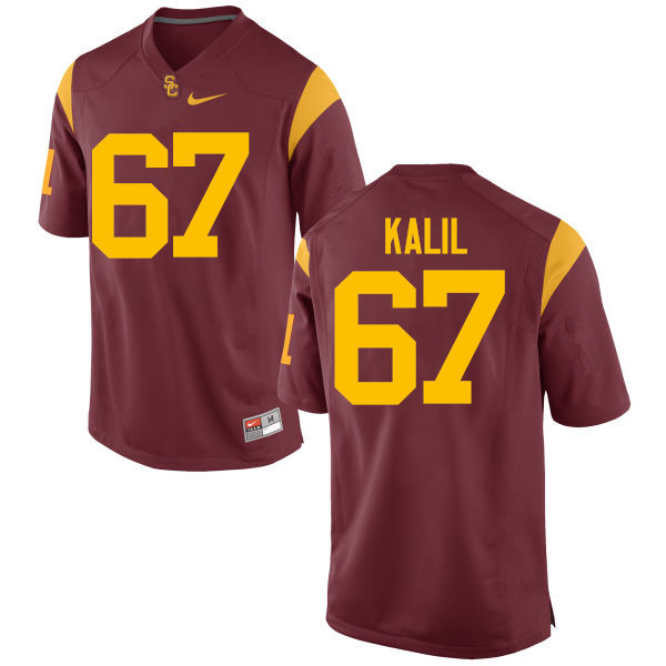 Men #67 Ryan Kalil USC Trojans College Football Jerseys-Red